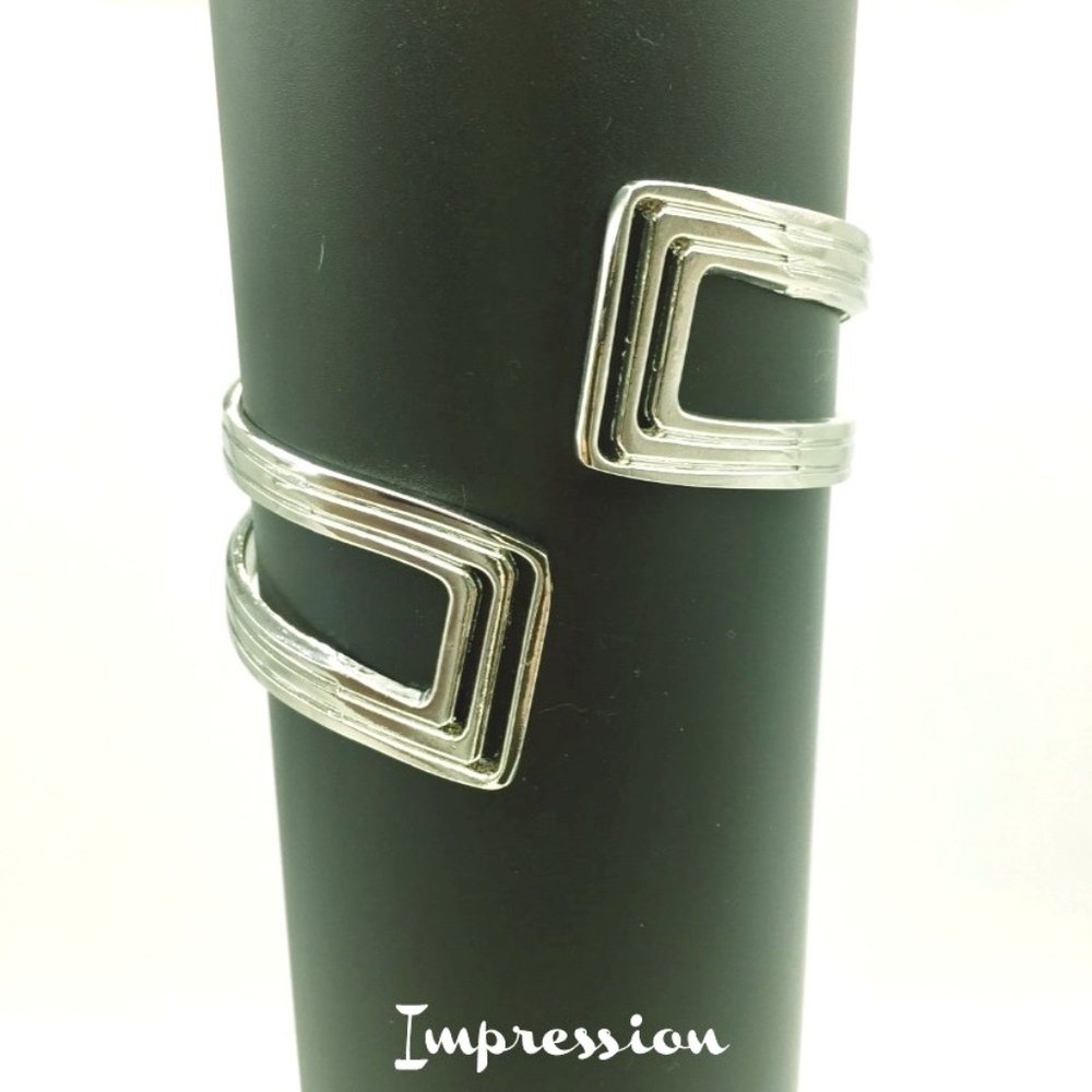 NWT! IMPRESSION Silver Cuff Statement Bracelet